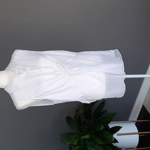 White BCBG sleeveless twist knot top